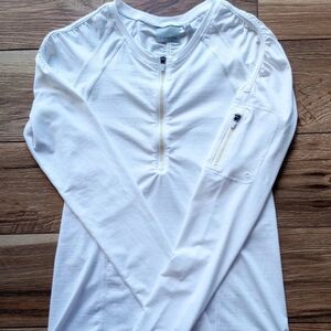 Athleta White Long Sleeve Tee